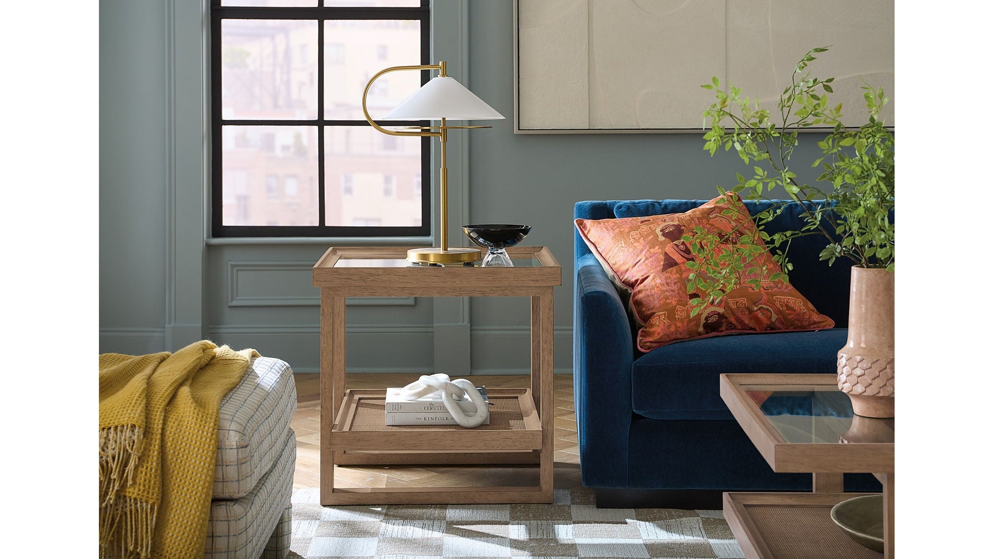 Sonnet - Rectangular End Table - Gray