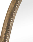 Ellis - Beaded Oval Mirror - Brass