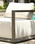 Remsen - Outdoor Lounge Chair - Dark Gray / White