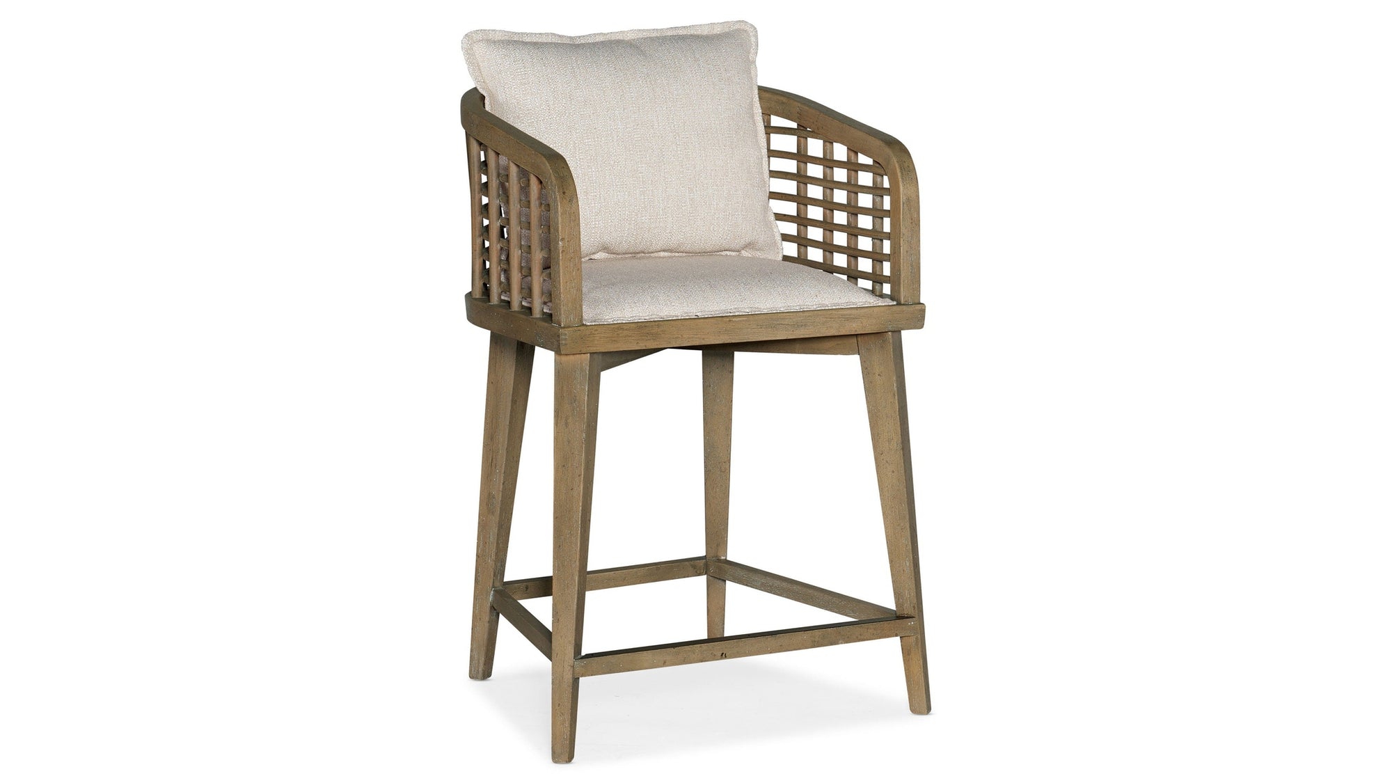 Surfrider - Sundance Barrel Back Counter Stool - Beige / Light Brown
