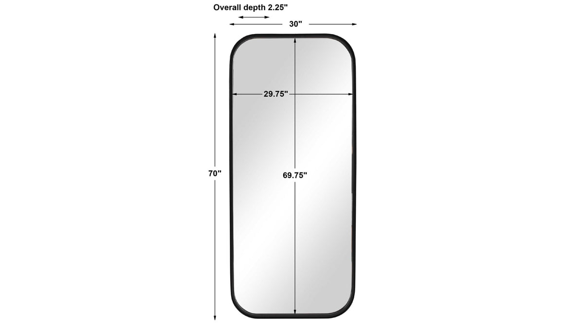 Concord - Tall Iron Mirror - Black