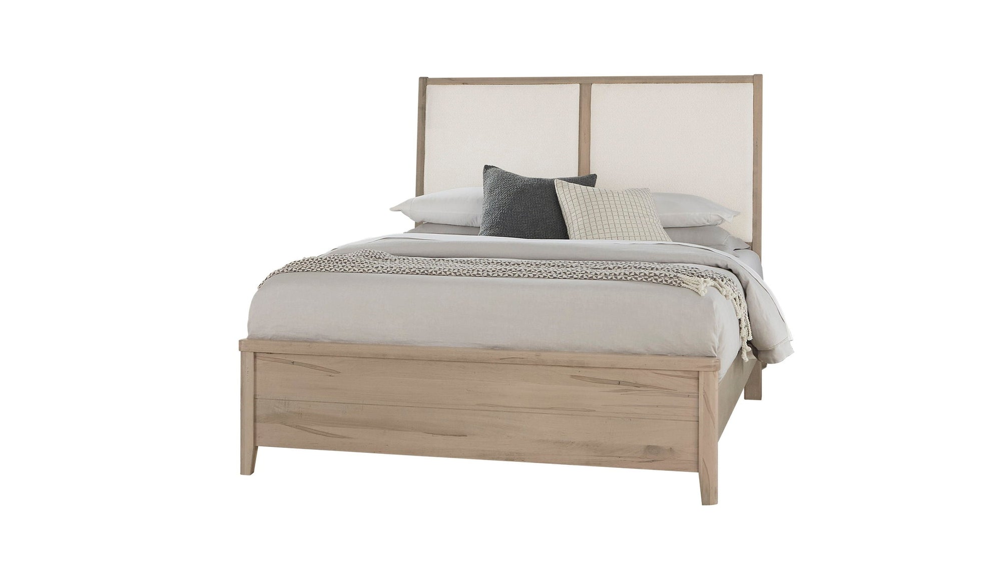 Woodbridge - Upholstered Bed - Light Brown Wood