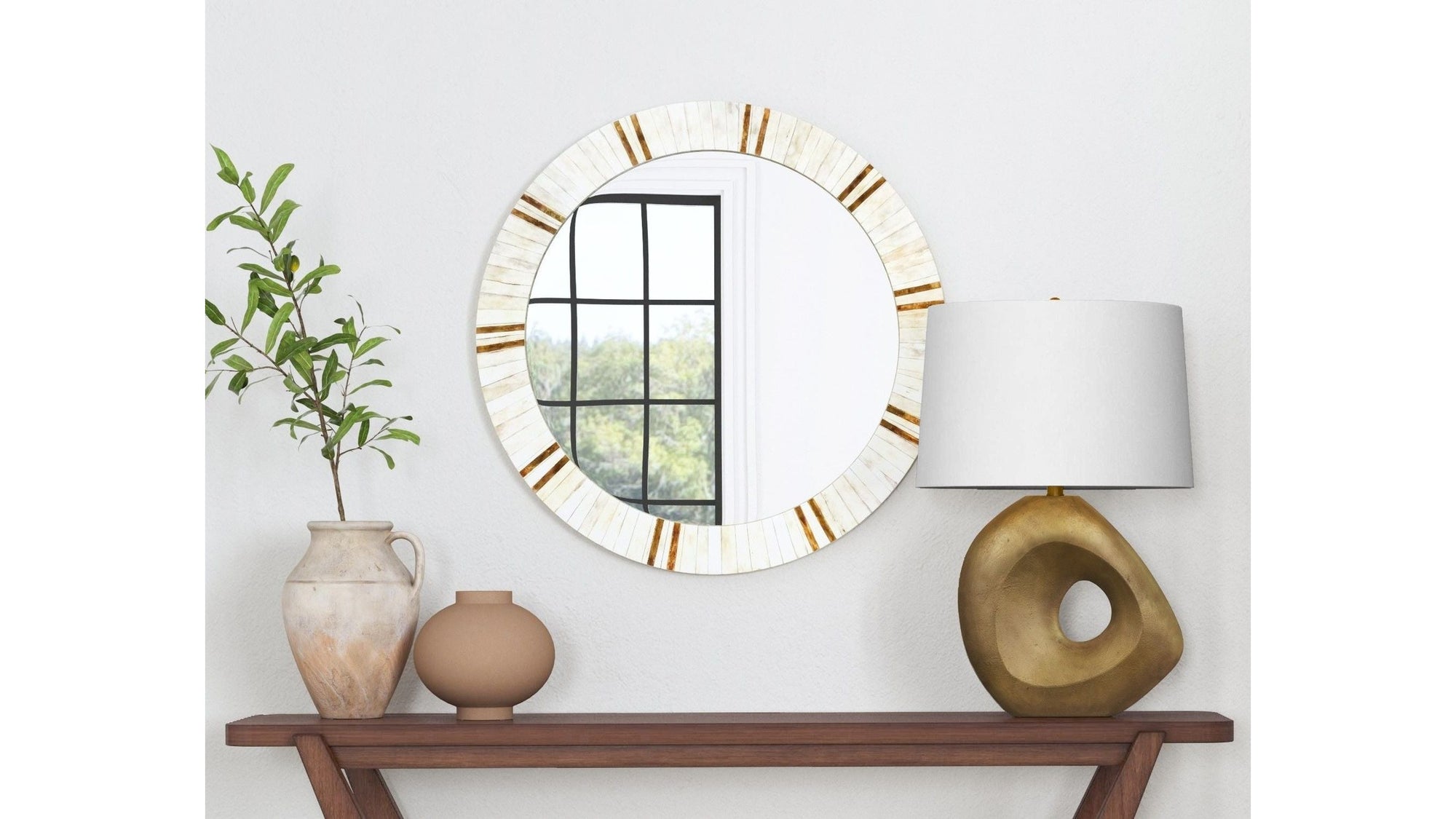 Clever - Wall Mirror - Beige