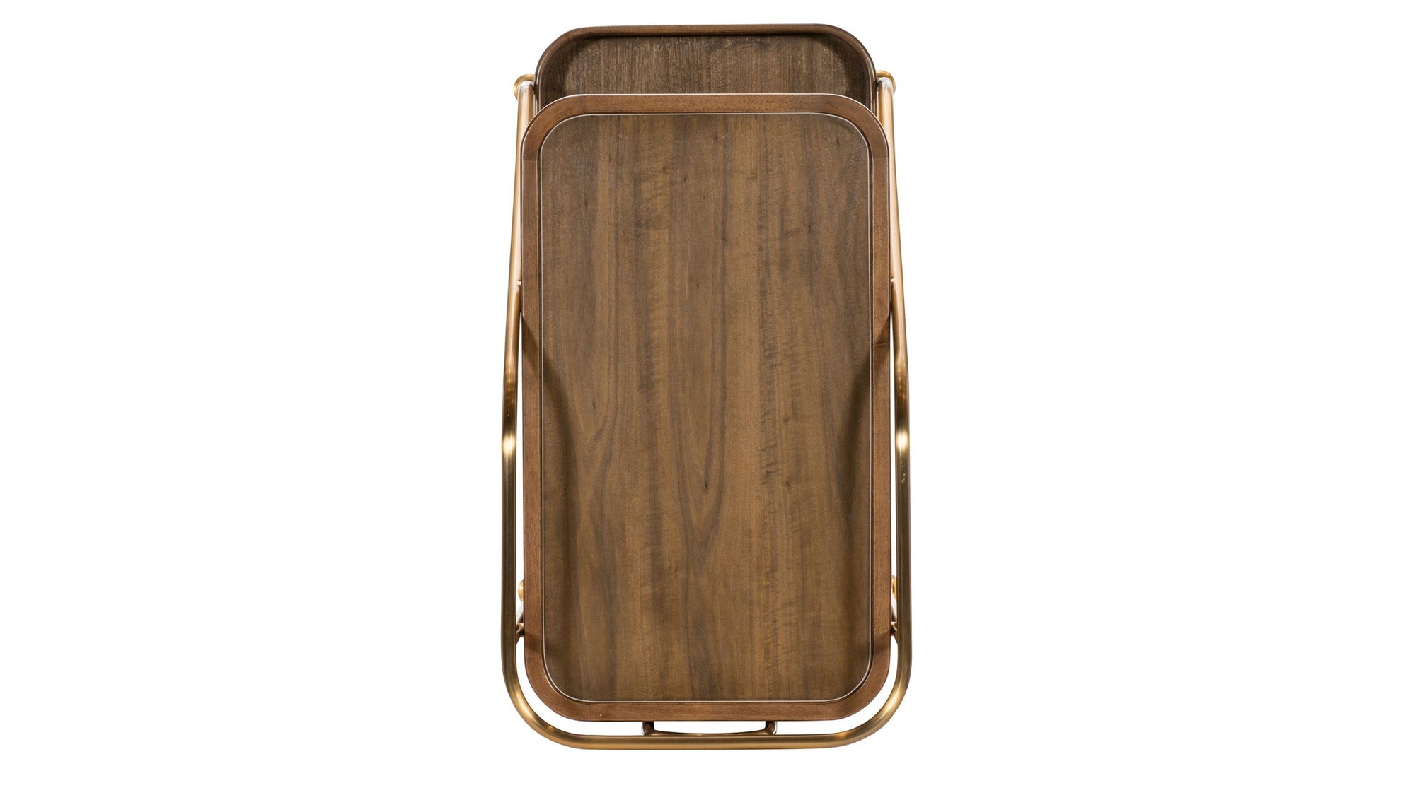 Commerce And Market - Walnut Wine and Bar Cart - Light Caramel