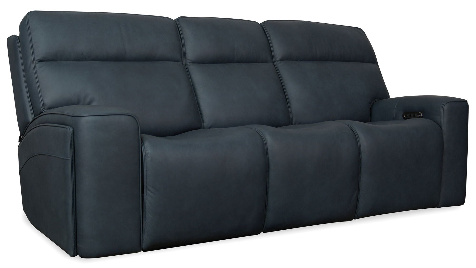 Riverton - Power Sofa With Power Headrest And Lumbar - Black