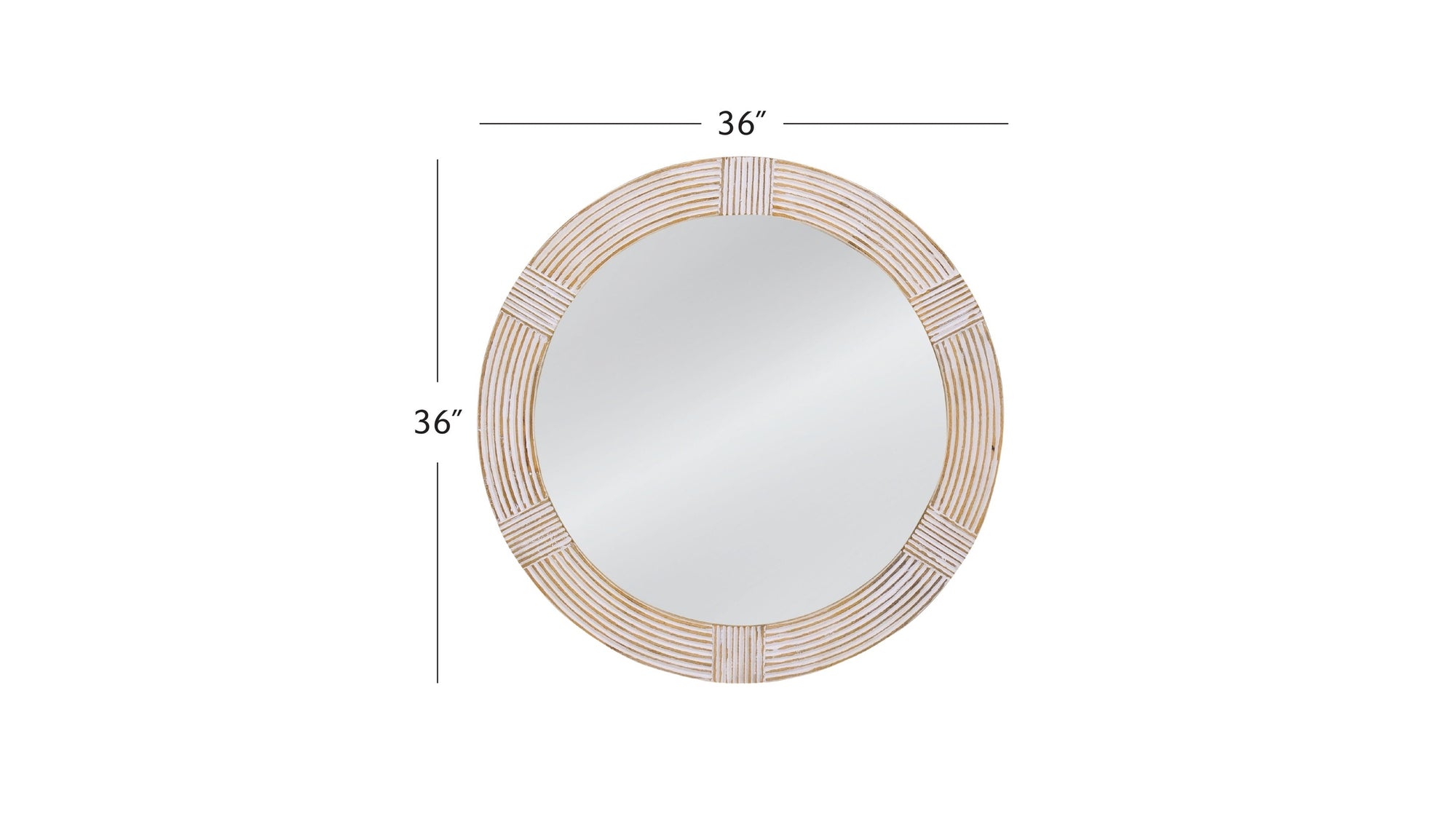 Brockton - Wall Mirror - White Wash