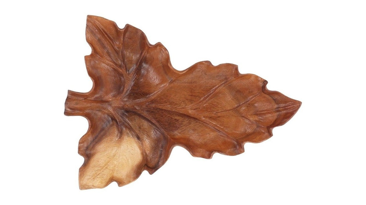 Tyler - Leaf Platter - Light Brown