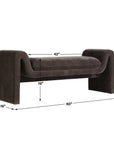 Manson - Modern Bench - Charcoal