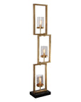 Cielo - Staggered Rectangles Floor Lamp - Gold