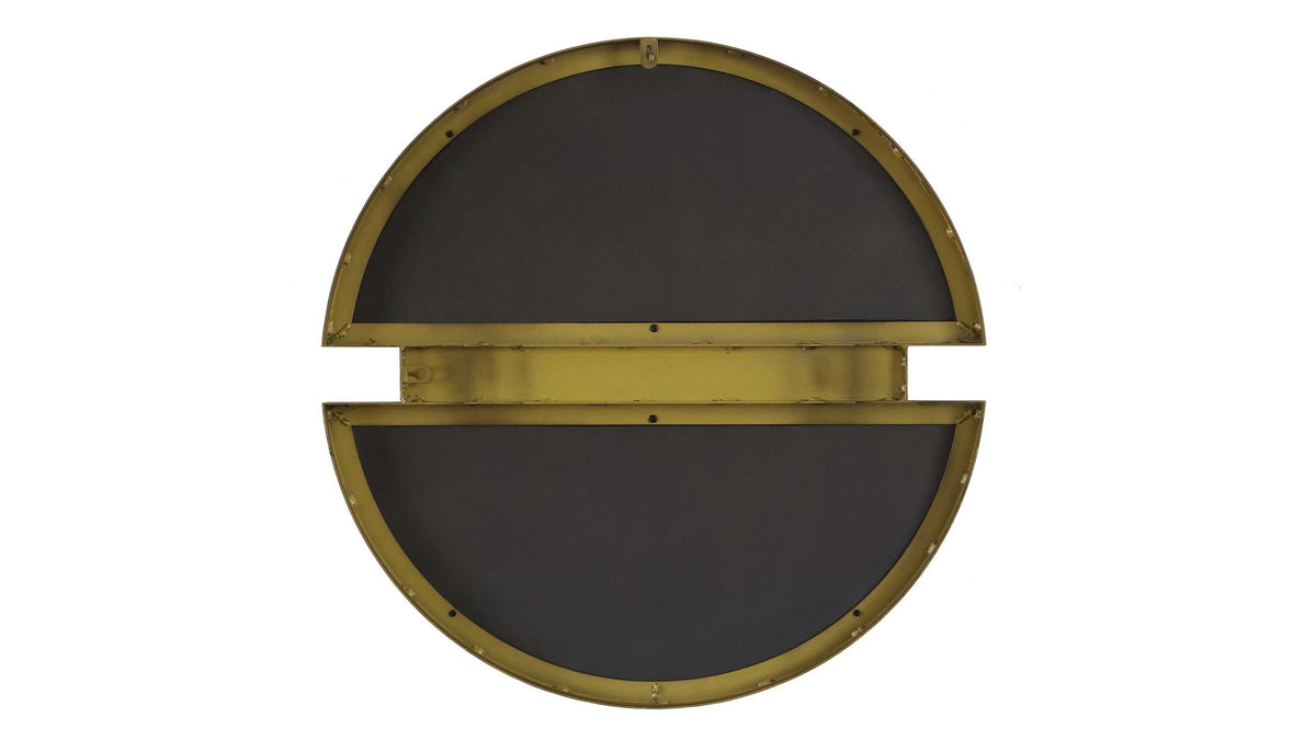Hanover - Divided Round Mirror - Bronze / Brown