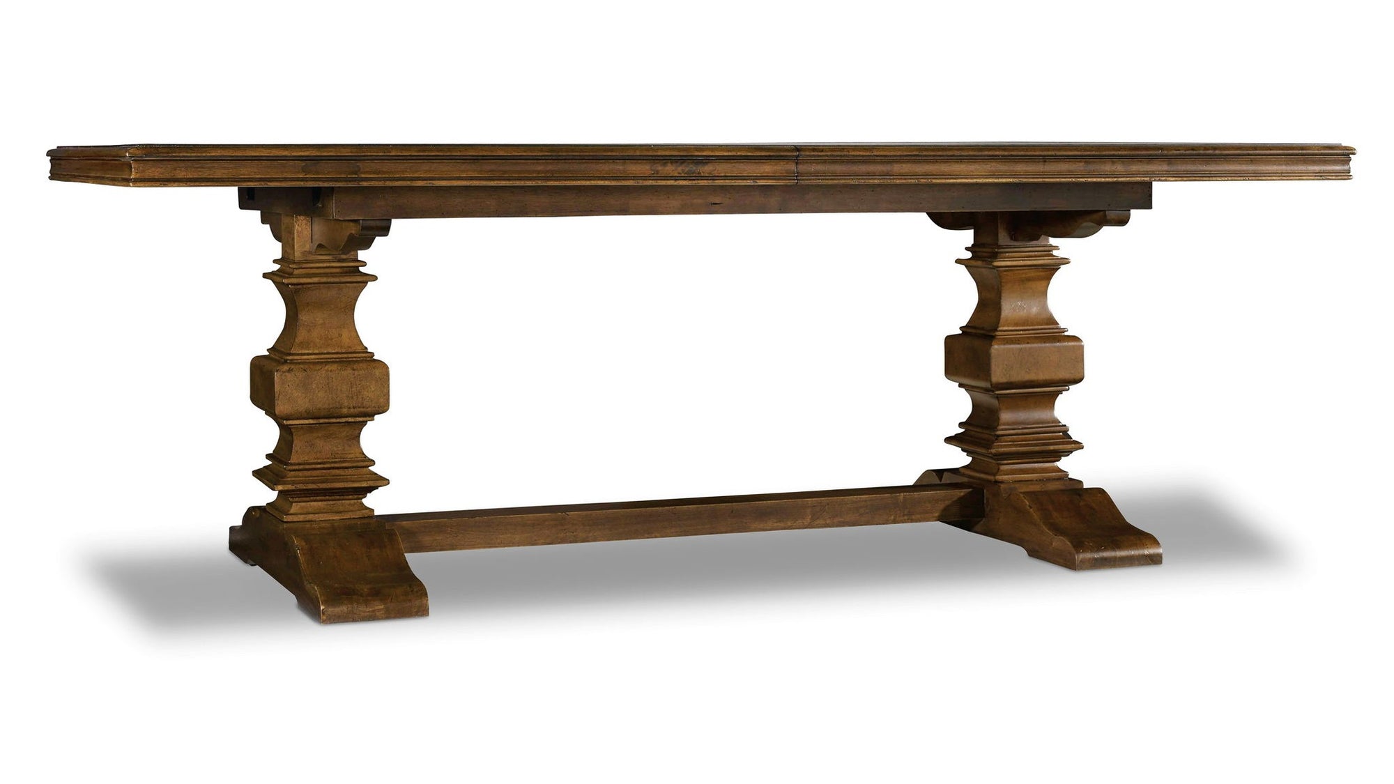 Archivist - Trestle Table With 2-18" Leaves - Dark Brown