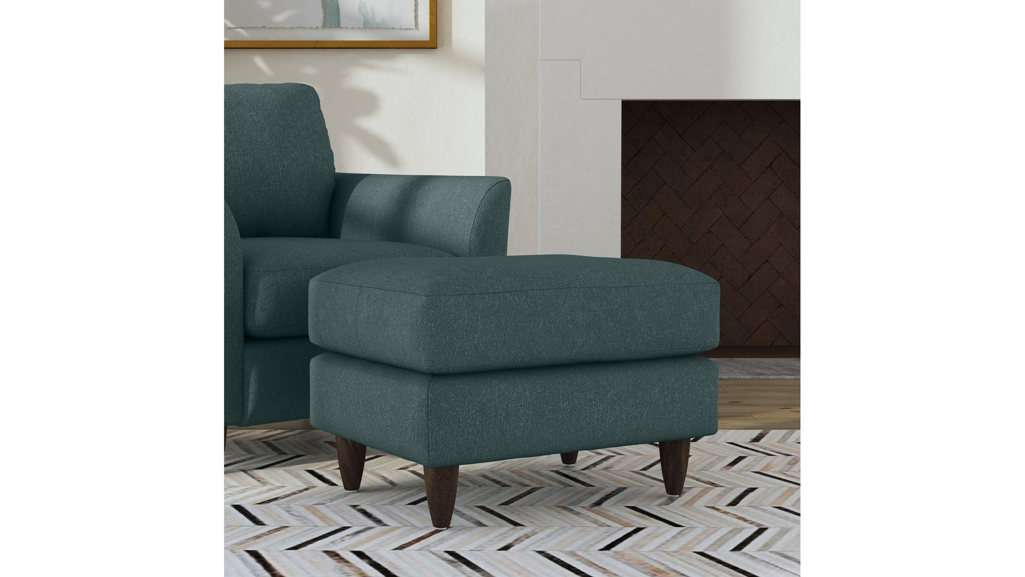 Lewis - Fabric Stationary Ottoman