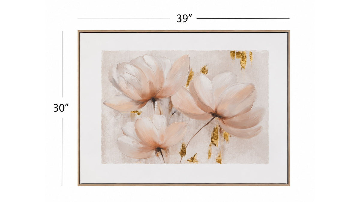 Blush Magnolia I Framed Canvas - Pink