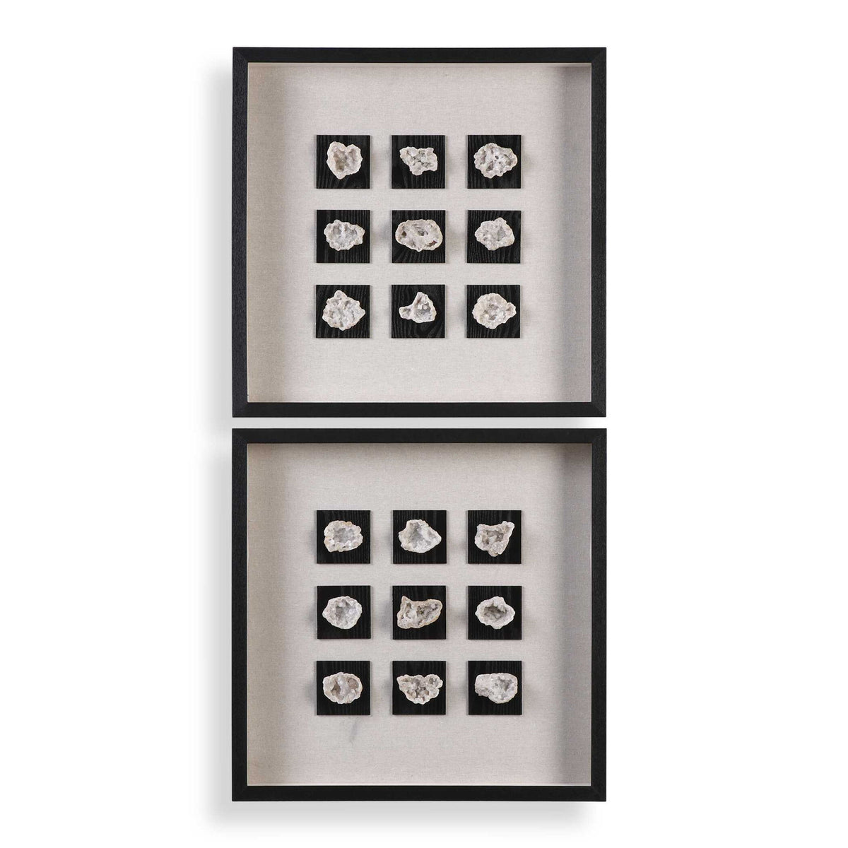 Geode - Linen Shadow Box - Black