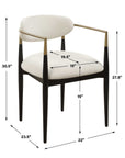 Moxie - Dining Arm Chair - White