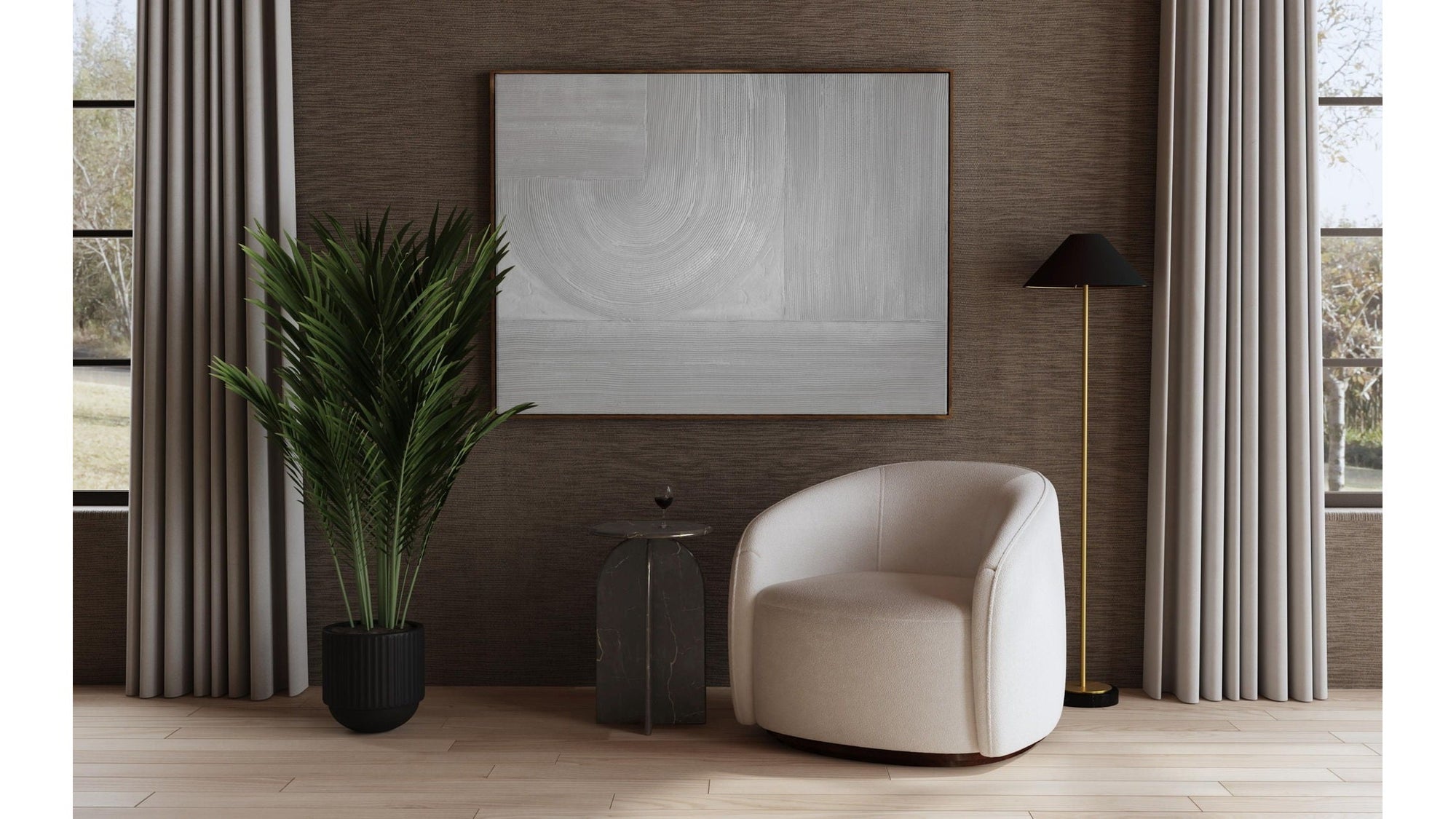 Abbey - Brown Accent Table - Dark Brown