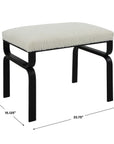 Diverge - White Shearling Small Bench