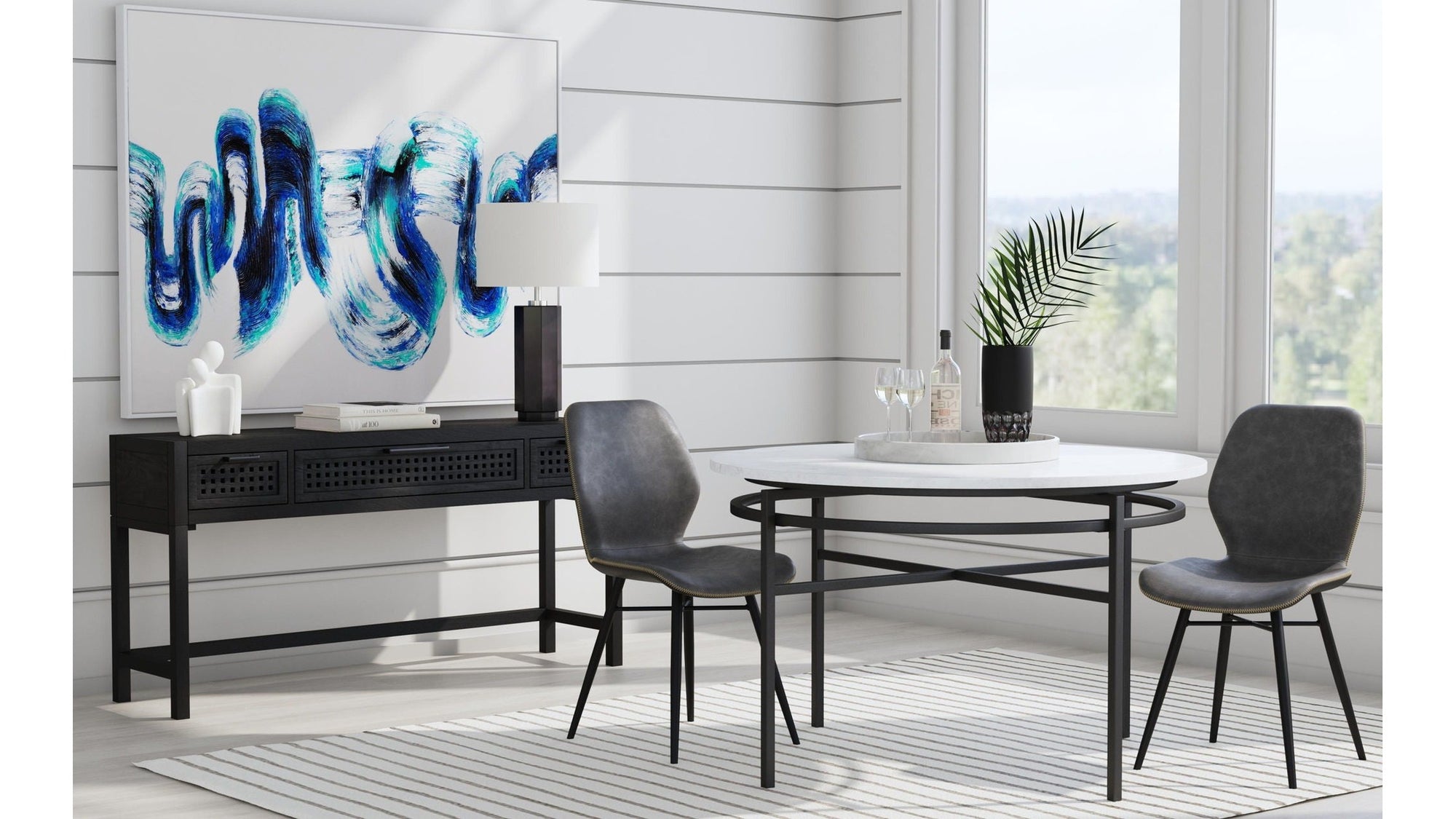 In Motion Canvas Art - White