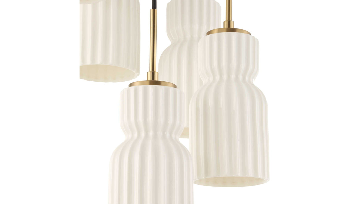 Vanier - 5 Light Cluster Pendant - Gold