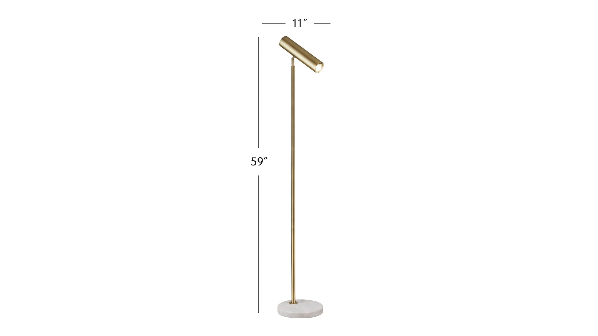 Thames - Floor Lamp - Brass / White