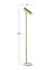 Thames - Floor Lamp - Brass / White