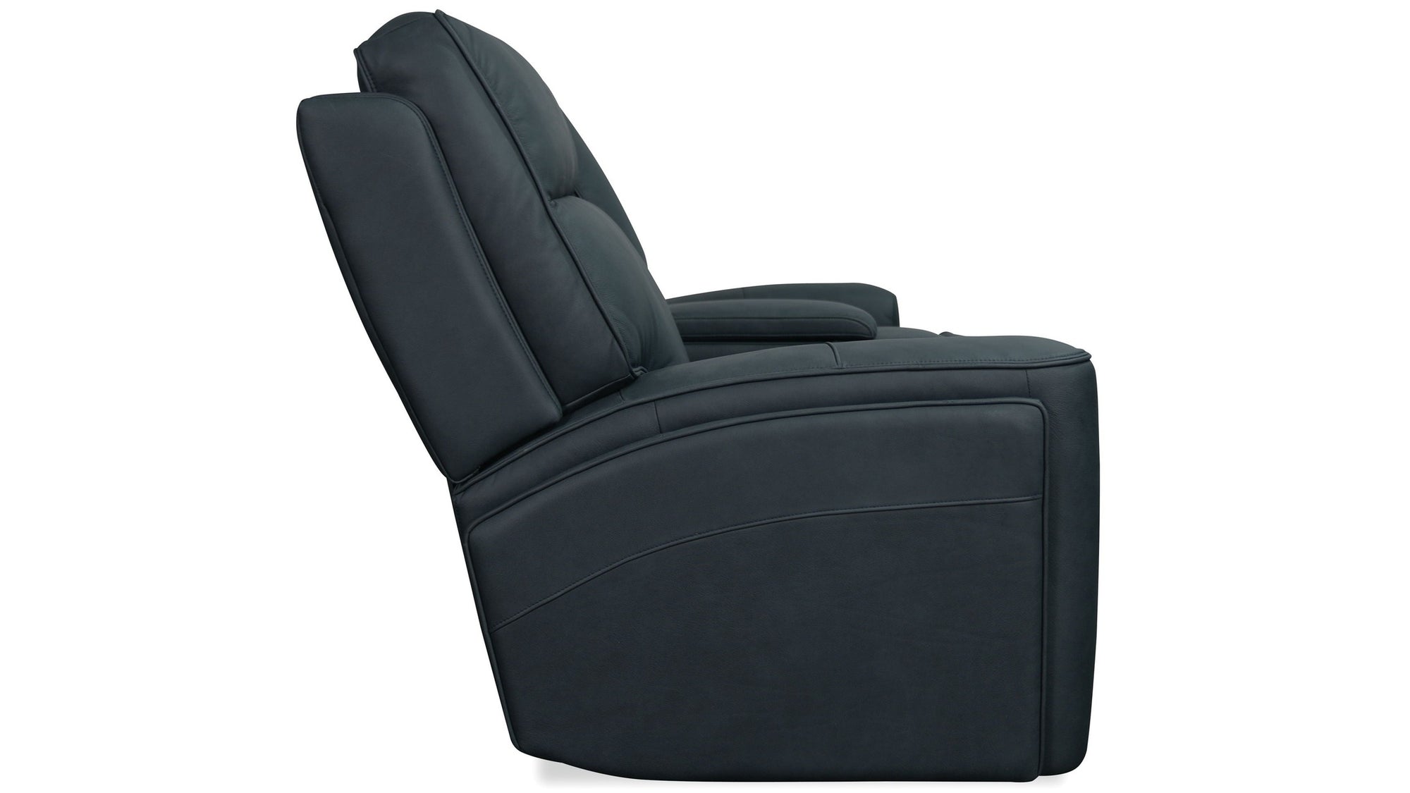 Riverton - Power Gliding Console Loveseat With Power Headrest And Lumbar - Black