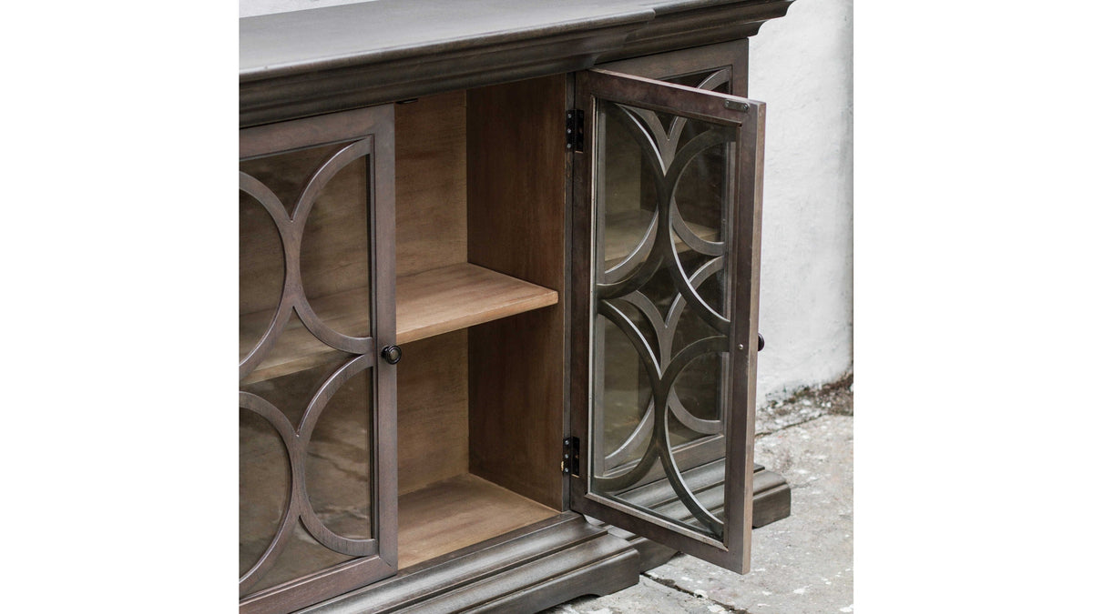 Belino - Wooden 4 Door Chest - Dark Brown