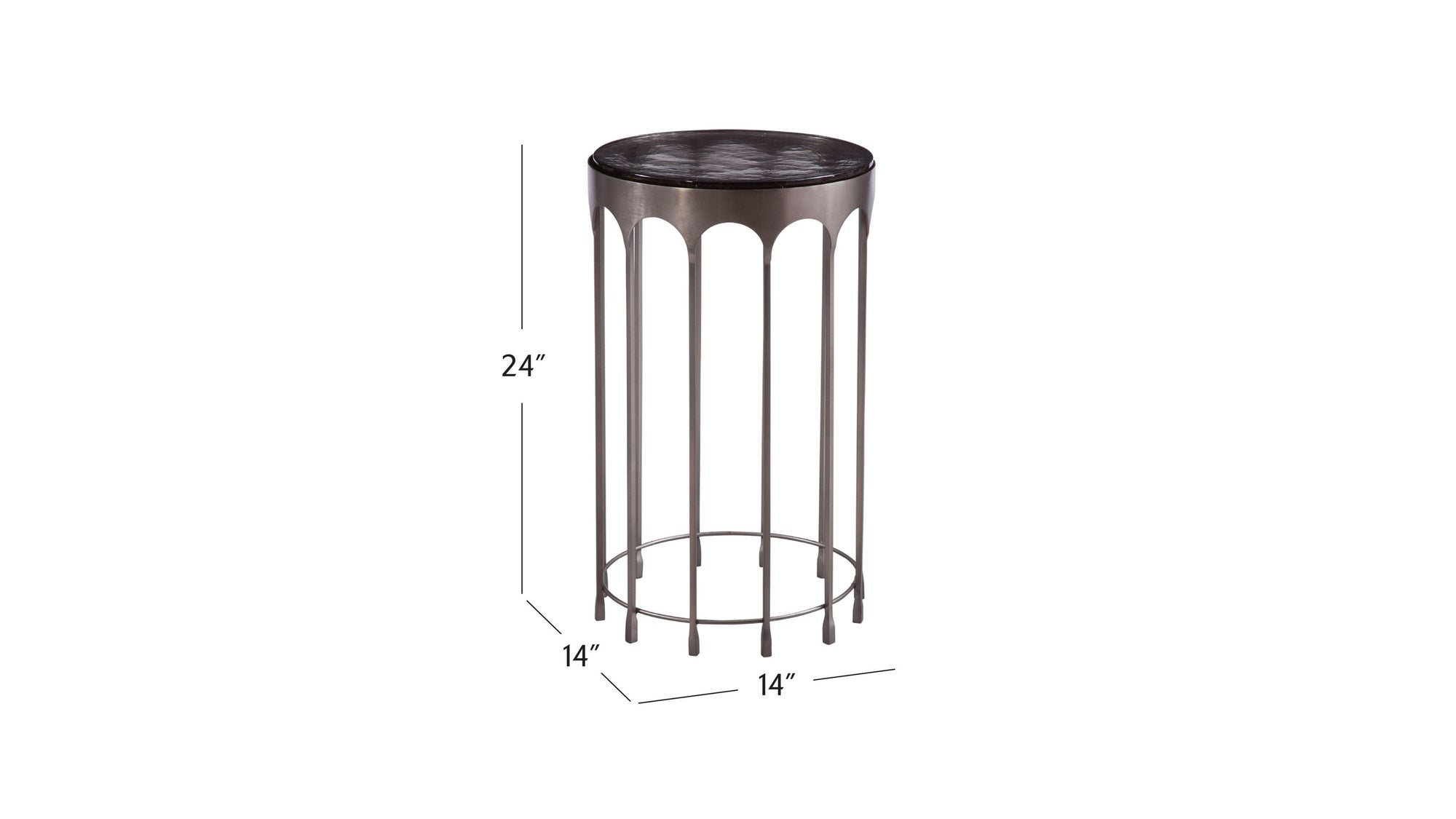 Hartley - Accent Table - Nickel