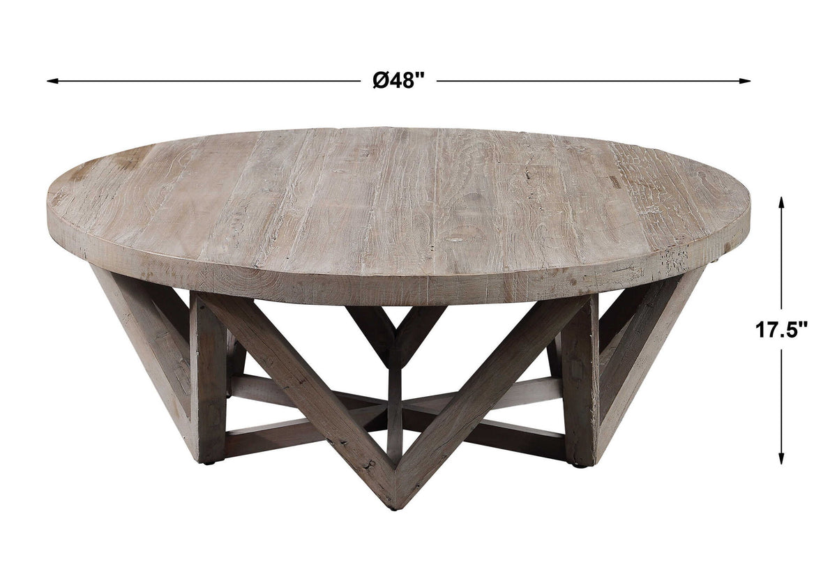 Kendry - Reclaimed Wood Coffee Table - Light Brown