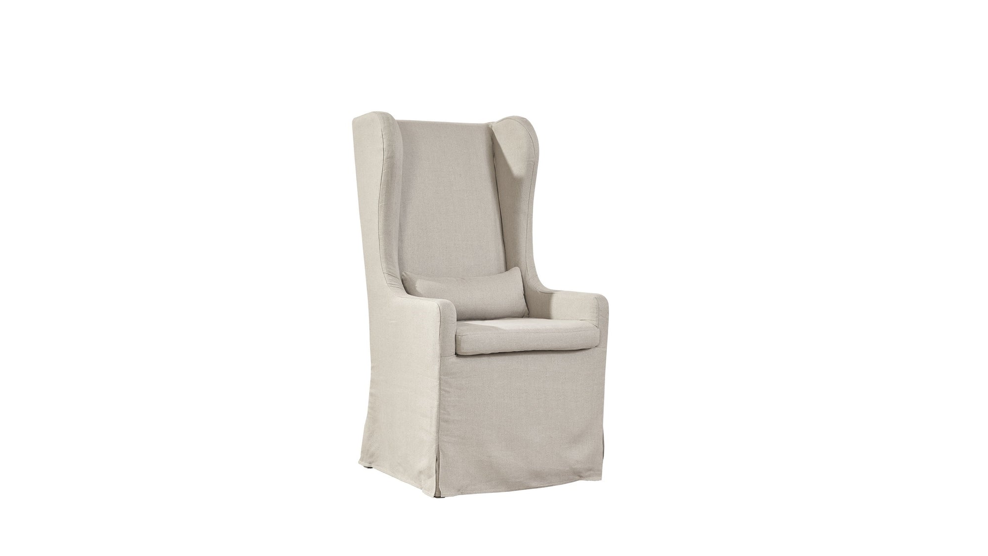 Highback Linen Host Chair Set of 2 - Gray