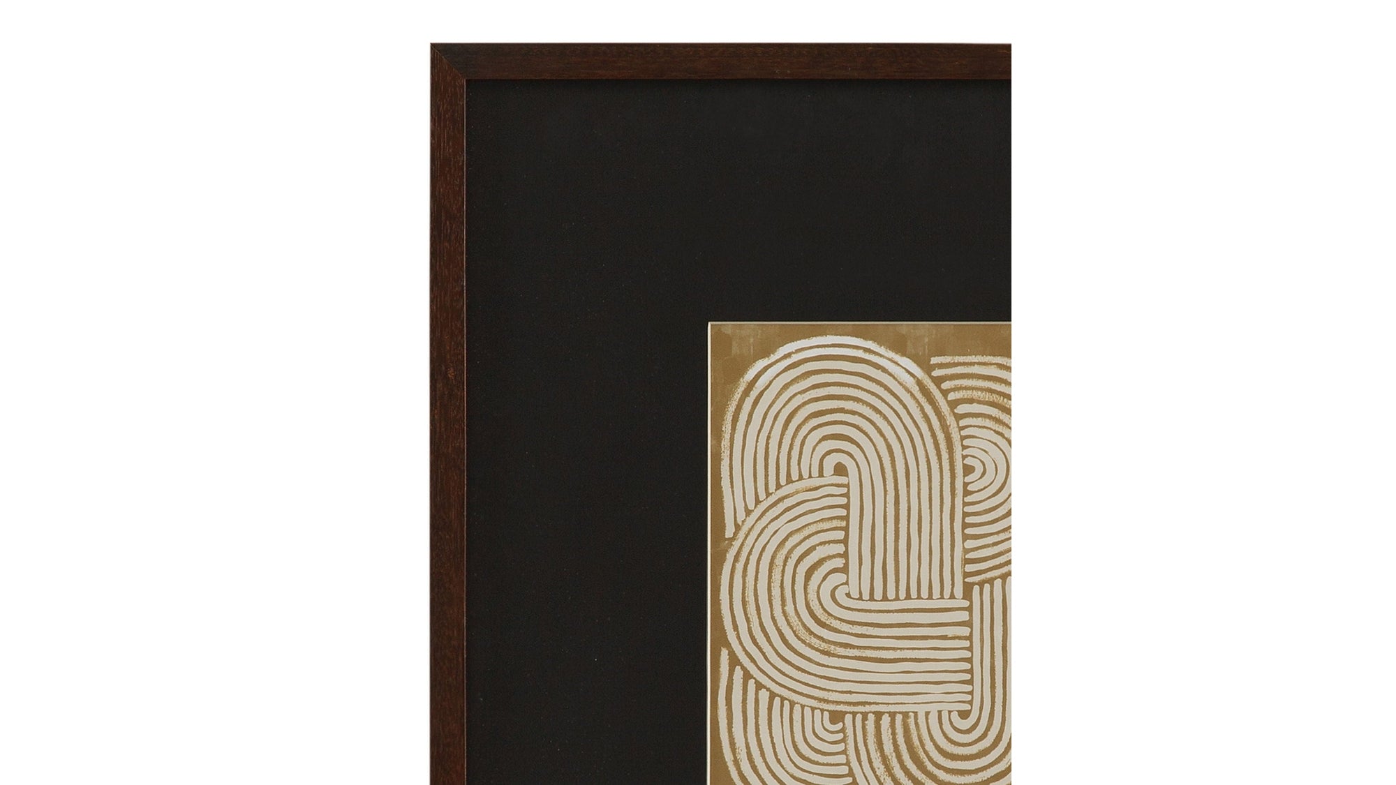 Neutral Strokes III Framed Print - Black