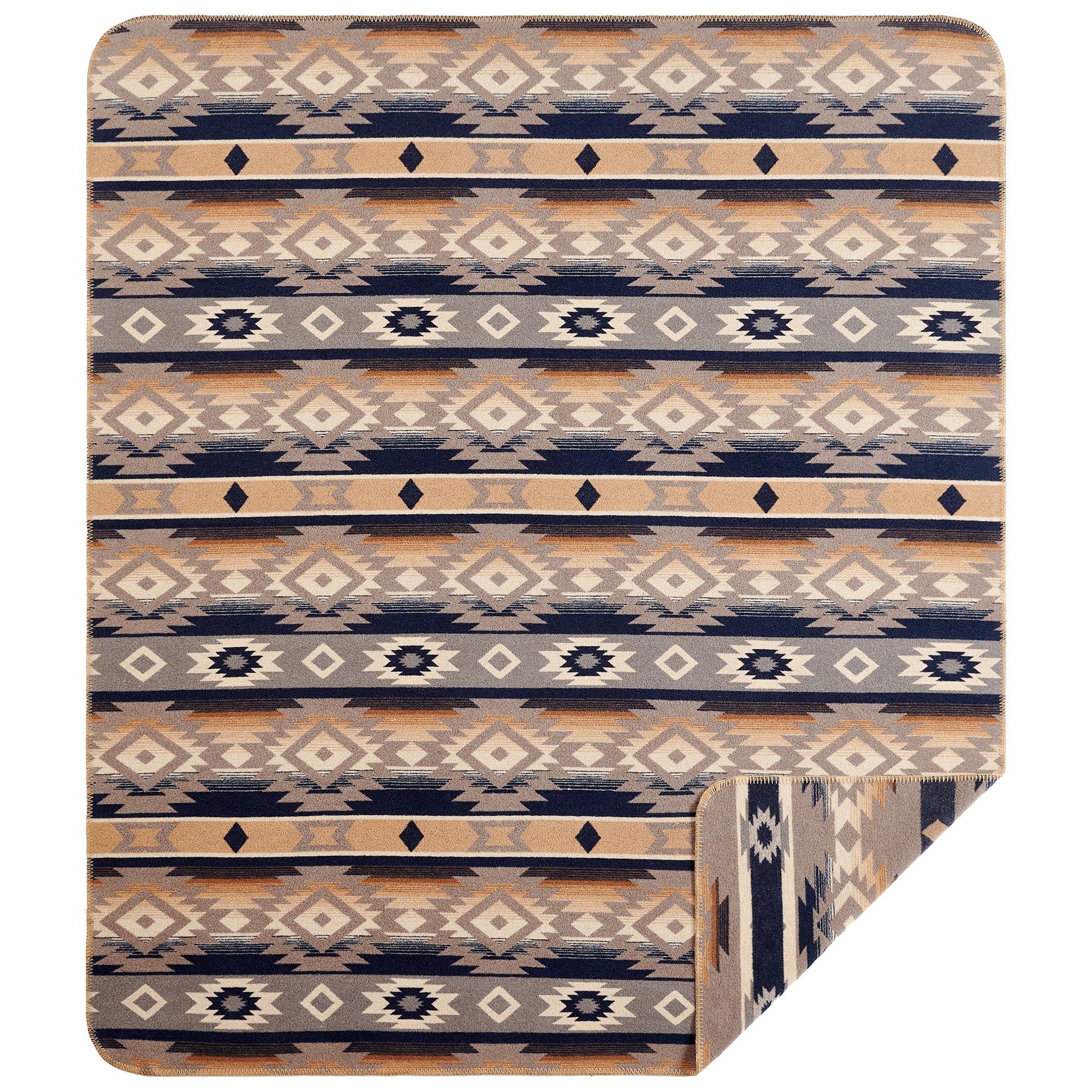 Taos - Twin Wool Blend Blanket - Multi Color