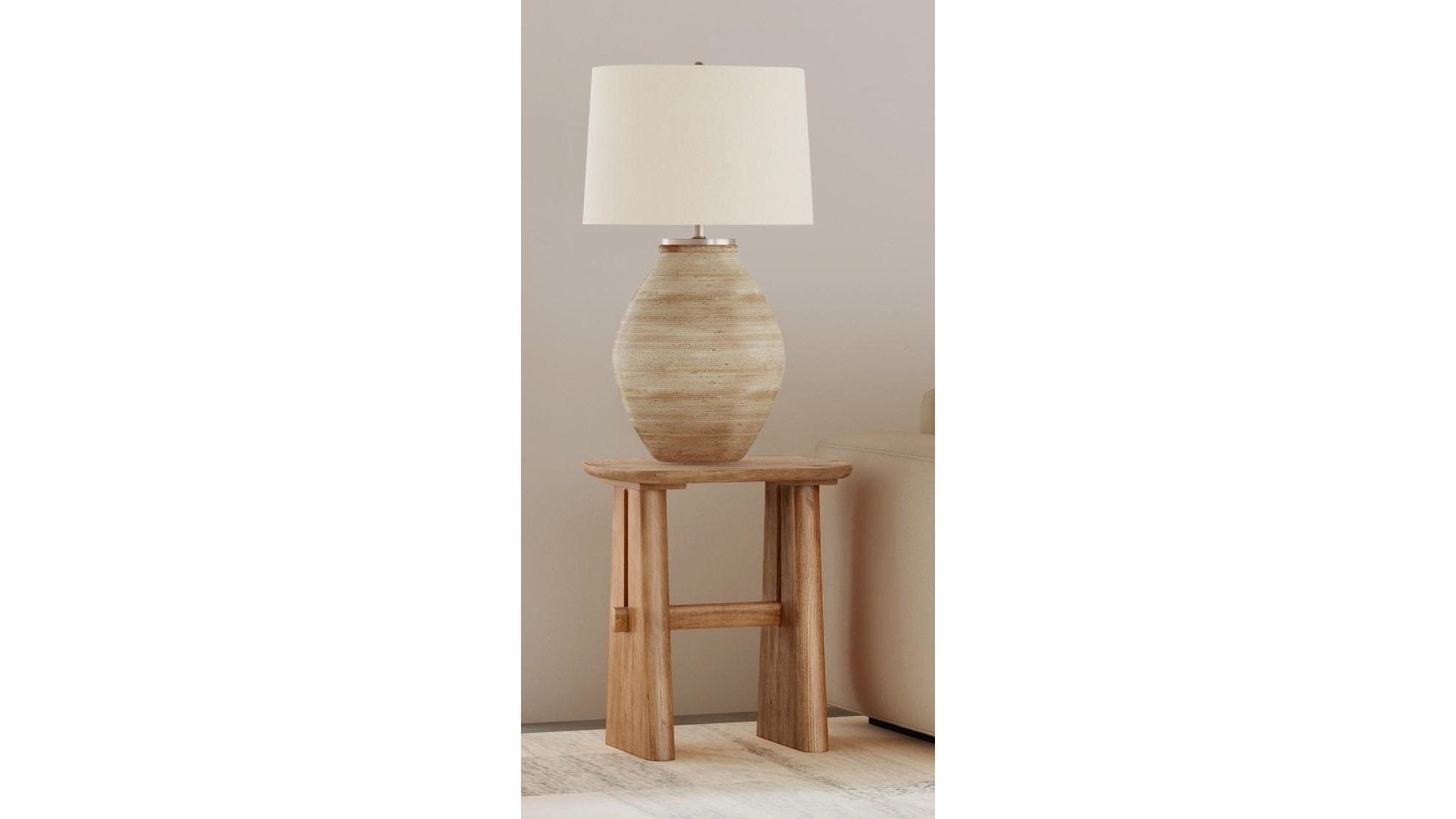 Fraser - Table Lamp - Distressed Cream