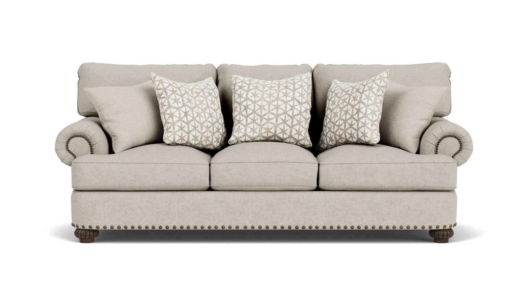 Patterson - Fabric Sofa, Nailhead Trim