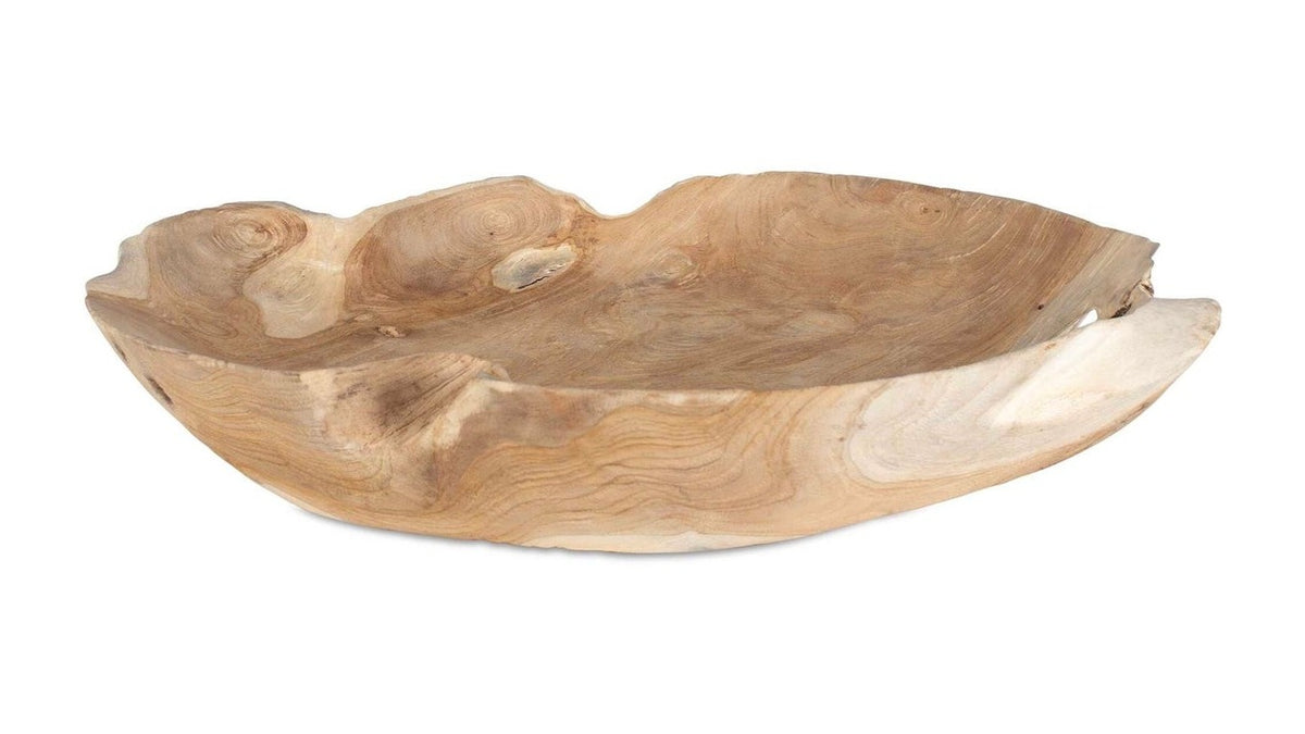 Organic Embrace - Outdoor Teak Bowl - Brown