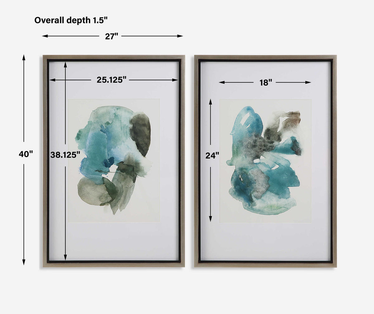 Blueprints - Watercolor Prints Set of 2 - Light Blue