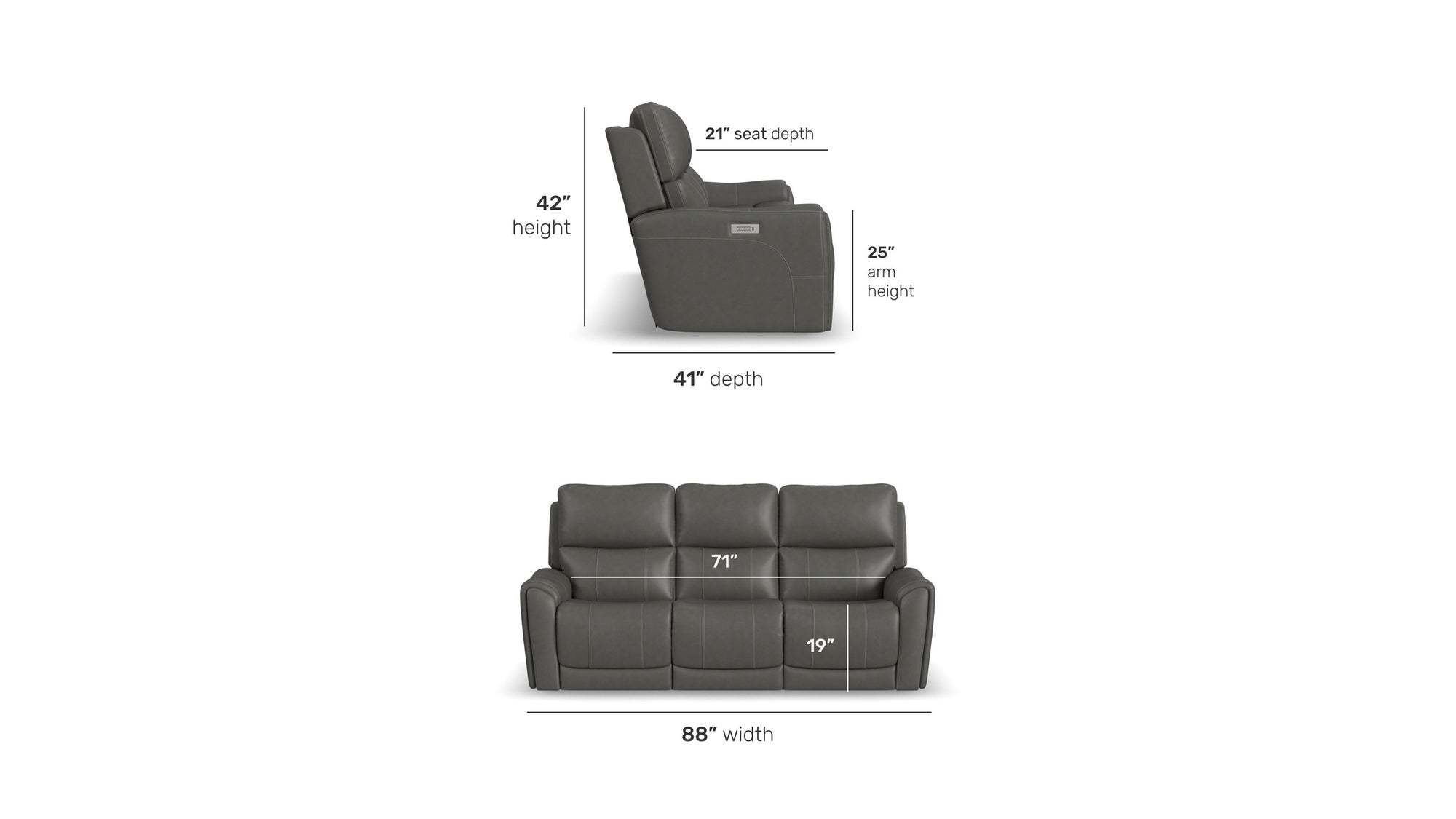 Carter - Power Reclining Sofa With Console &amp; Power Headrests &amp; Lumbar