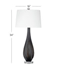 Glass Table Lamp - Black
