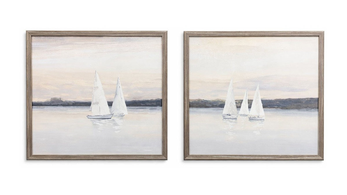 Twilight - Framed Print Set of 2 - Beige