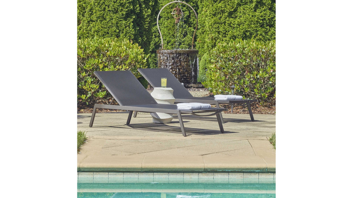 Bea - Outdoor Pool Chaise - Black