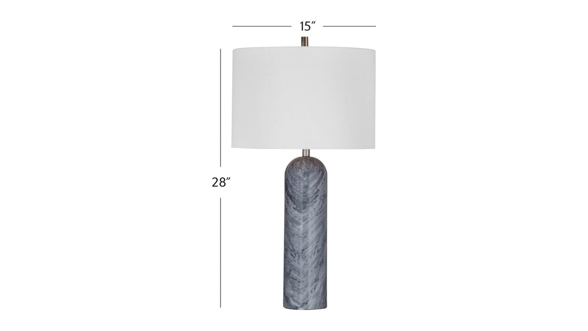 Sassandra - Table Lamp - Gray / White