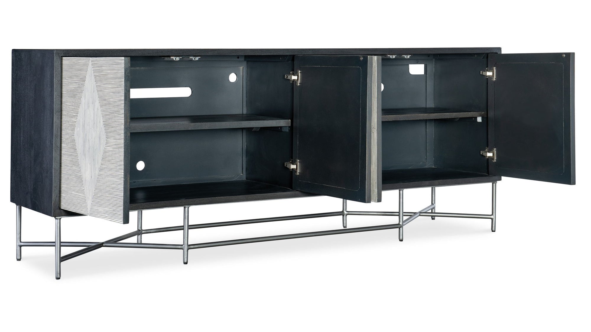 Commerce And Market - Fine Lines Credenza - Dark Gray