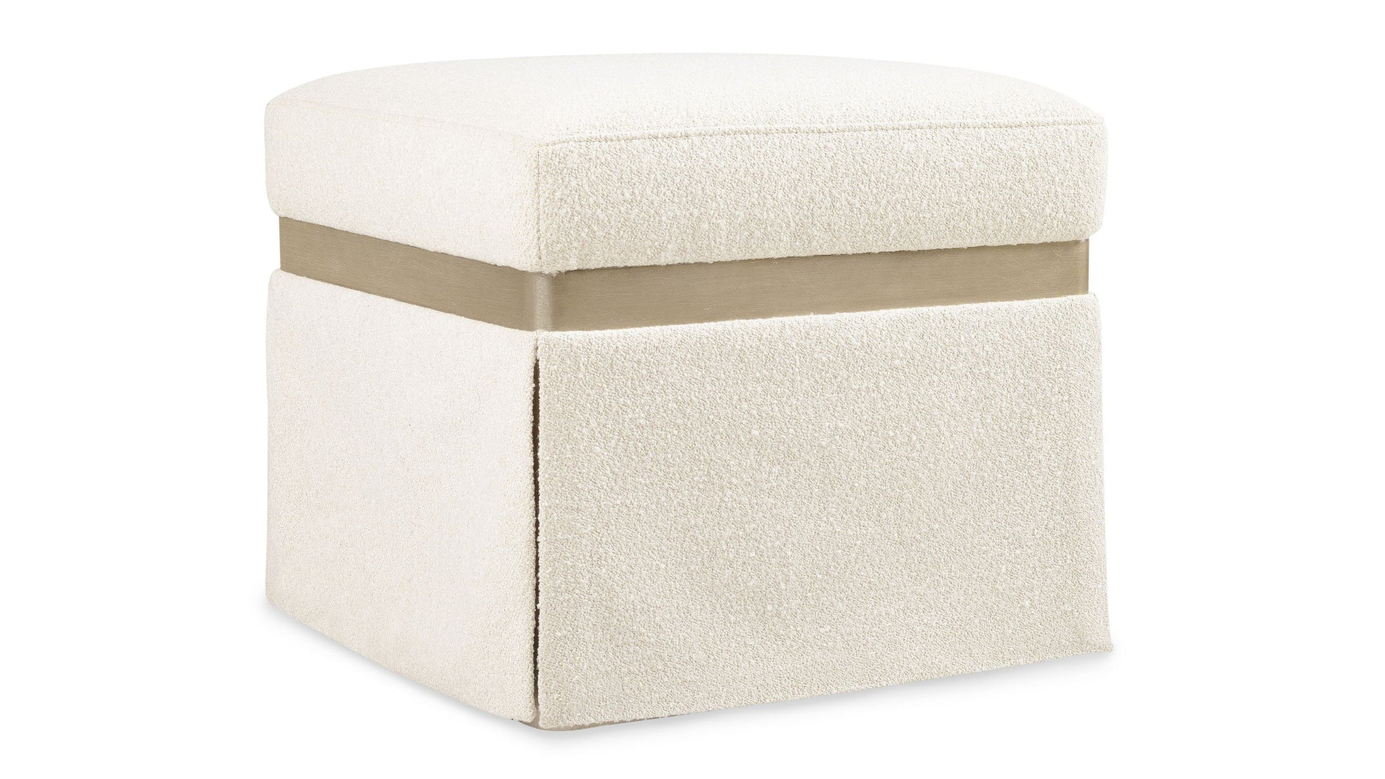 Melange - Dream Weaver Pouf - White