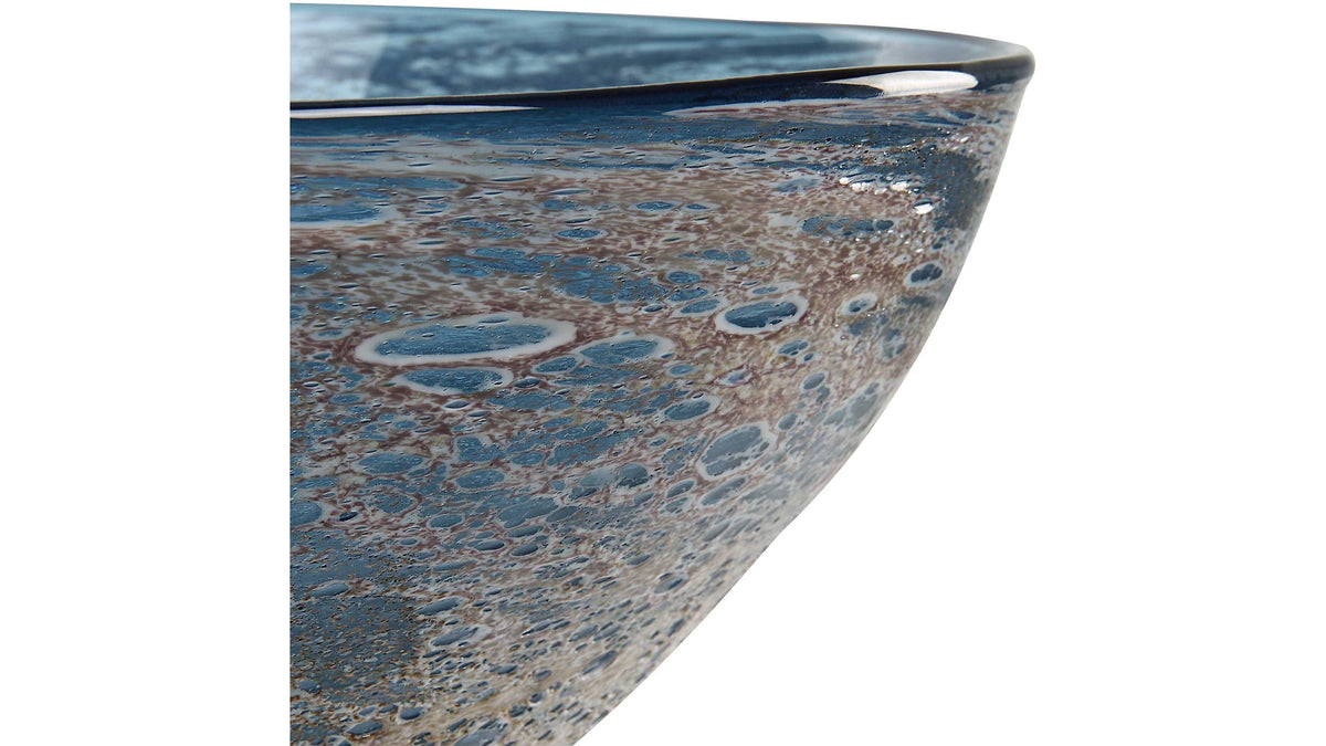 Genovesa - Aqua Glass Bowl - Blue