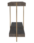 Taja - Modern Brass / Wood Console Table - Gold