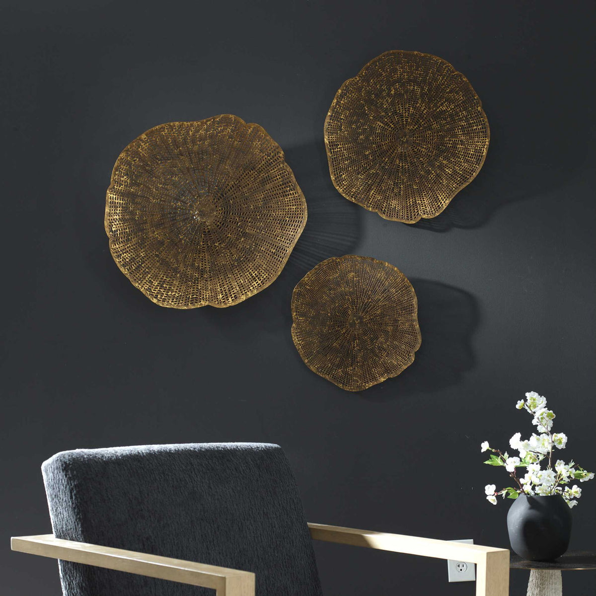 Radiance - Metal Wall Decor Set of 3 - Gold