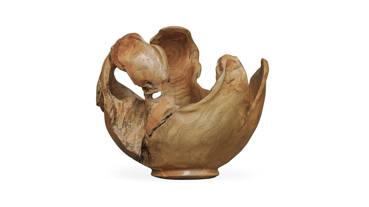 Arbor - Crest Indoor-Outdoor Teak Bowl - Woodtone