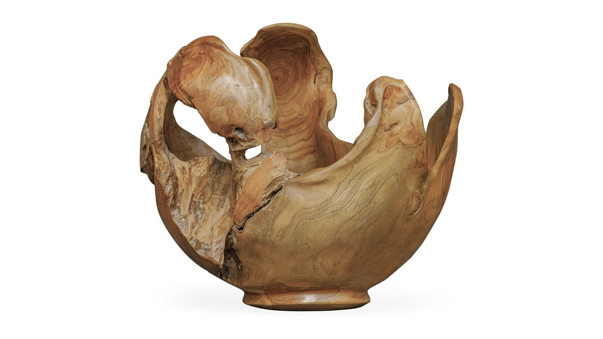 Arbor - Crest Indoor-Outdoor Teak Bowl - Woodtone