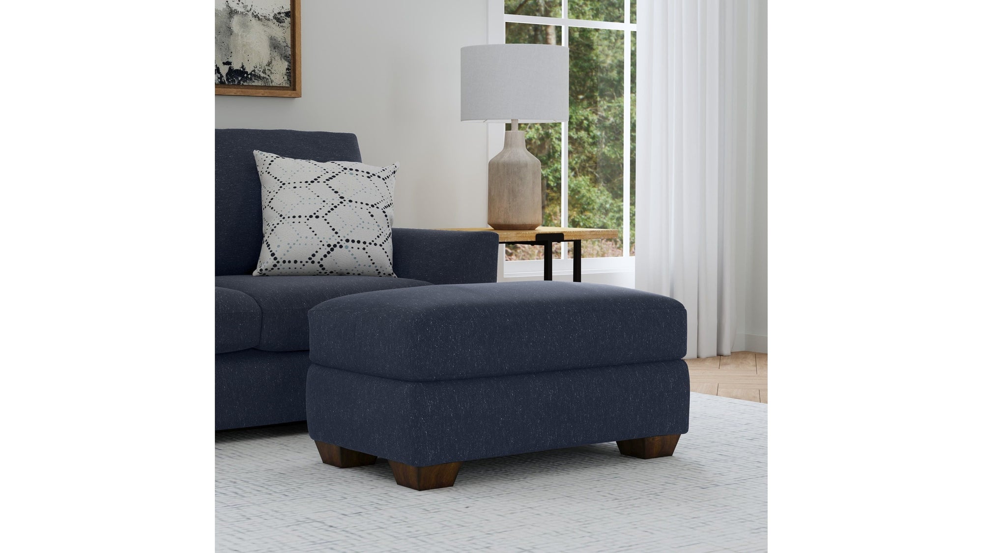 Corazon - Fabric Stationary Ottoman