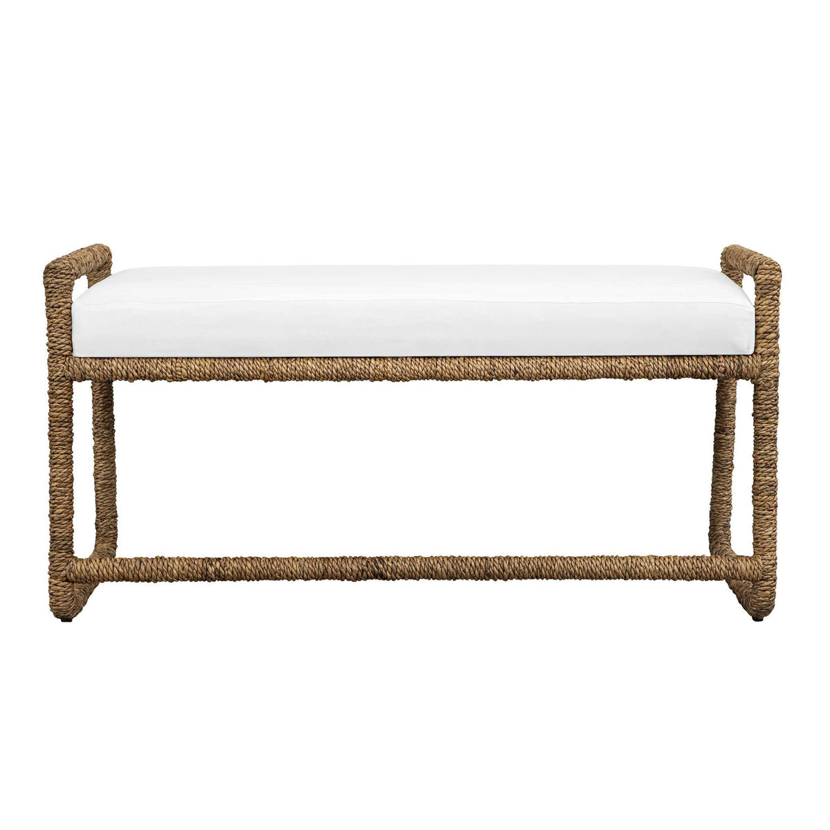 Araiza - Fabric Bench - Brown / White